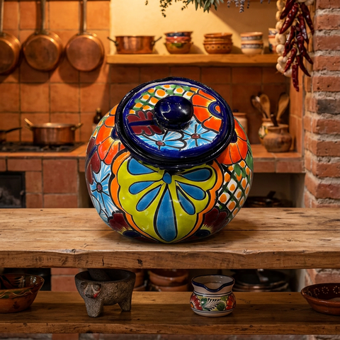 Talavera Pottery Hand Painted Cookie Jar TCJ019