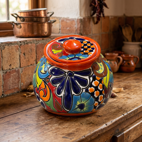 Talavera Pottery Hand Painted Cookie Jar TCJ021