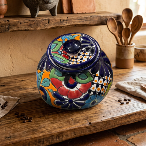 Talavera Pottery Hand Painted Cookie Jar TCJ023