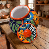 Talavera Pottery Hand Painted Cookie Jar TCJ025