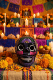 Day Of The Dead Hand Painted Skull MCS003