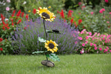 Yard Art Metal 2 Sunflowers Sculpture 25" tall  MFLWRSF001