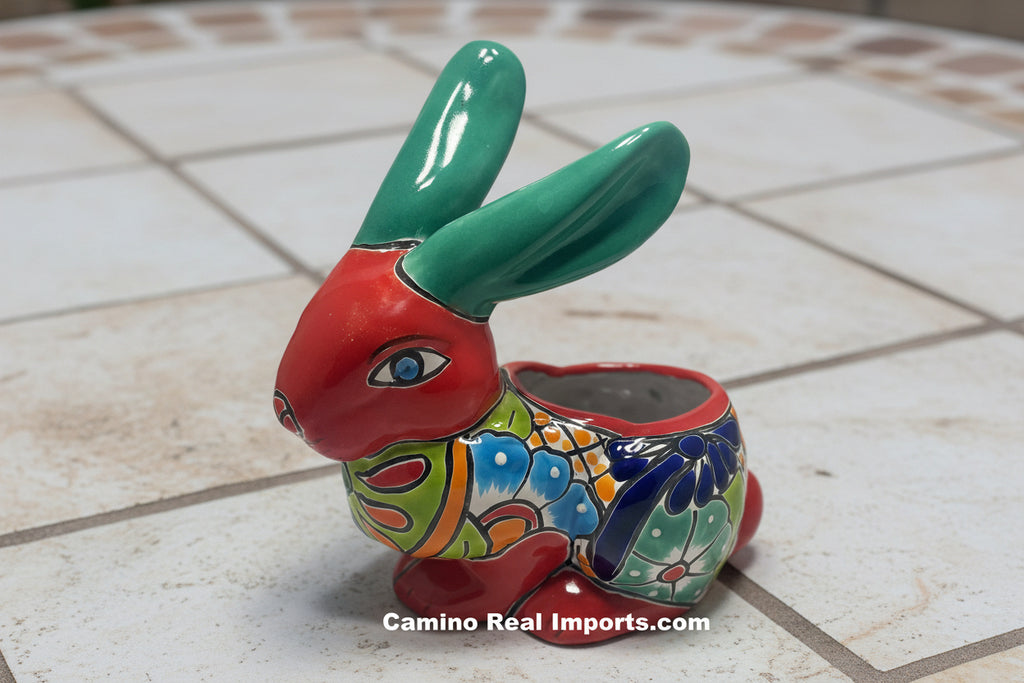 rabbit plant pot Talavera Bunny/Rabbit Flower Pot Planter TBFP11007