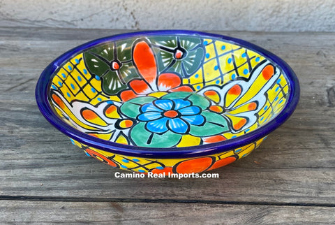 Mexican Talavera Pottery Bowl Plate 7.5" TPB75010