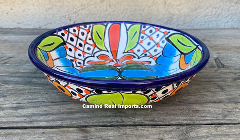 Mexican Talavera Pottery Bowl Plate 7.5" TPB75011