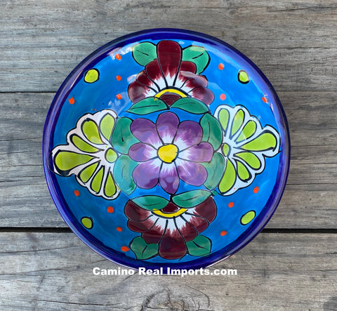 Mexican Talavera Pottery Bowl Plate 7.5" TPB75012