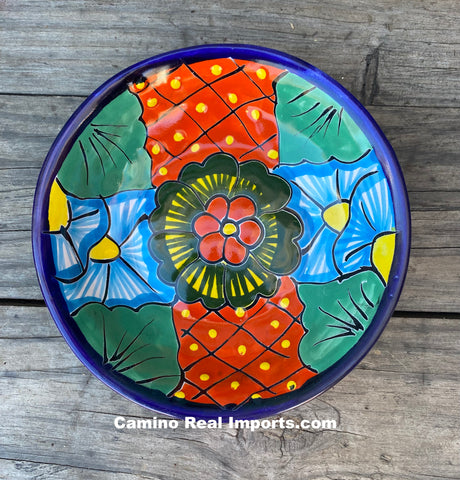 Mexican Talavera Pottery Bowl Plate 7.5" TPB75013