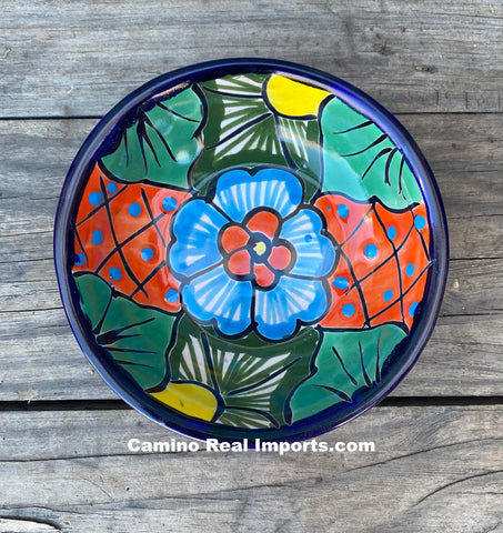 Mexican Talavera Pottery Bowl Plate "Catrina" 5.5" TPB014