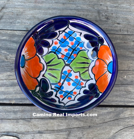 Mexican Talavera Pottery Bowl Plate "Catrina" 5.5" TPB015