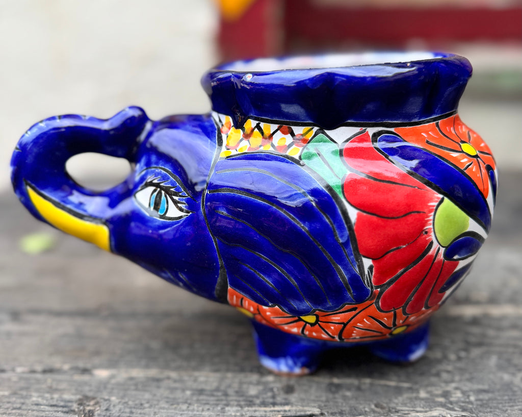 ceramic elephant flower pot Talavera Elephant Planter TTP1009