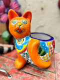 Talavera Cat Flower Pot Planter TCTP015