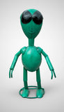 16" Metal Alien Turquoise
