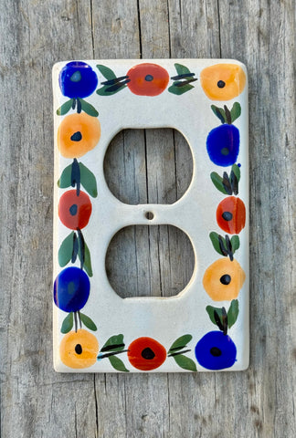Mexican Talavera Pottery Outlet Switch Plate TDSP003