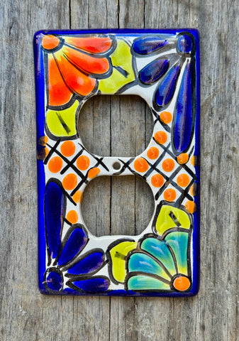 Talavera Pottery Outlet Switch Plate TDSP010