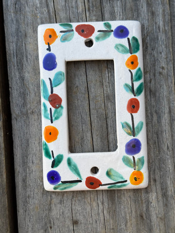 Mexican Talavera Pottery Rocker  Switch Plate TRSP003