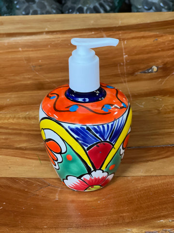Mexican Talavera Lotion or Soap Dispenser TD013