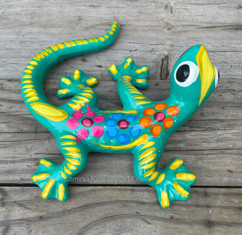 Hand Painted Clay Gecko Lizard GGLL005