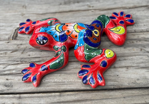 TALAVERA WALL DECOR FROG 10" TF009