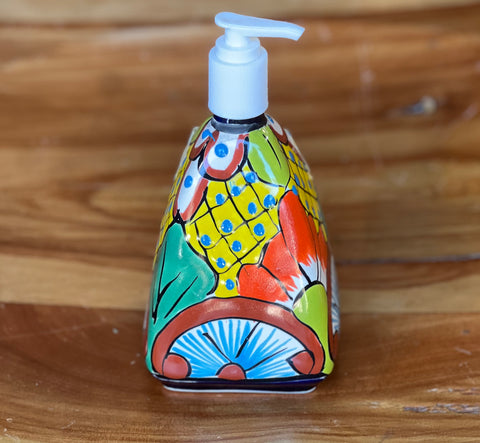 Mexican Talavera Lotion or Soap Dispenser TD038