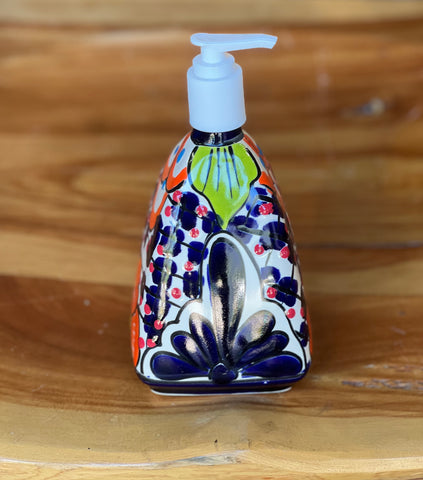Mexican Talavera Lotion or Soap Dispenser TD021