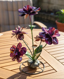 5 Metal Flowers Yard Or Garden Decor MRFB040