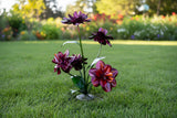 5 Metal Flowers Yard Or Garden Decor MRFB040
