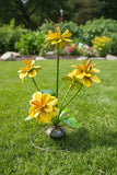 5 Metal Flowers Yard Or Garden Decor MRFB001