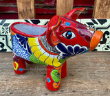 Mexican Talavera Pottery Pig Planter 12" TPSPT12001