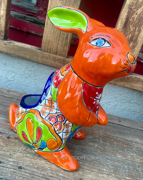 Talavera Bunny/Rabbit Flower Pot Planter TBFP11006 – Camino Real Imports