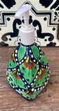 Mexican Talavera Lotion or Soap Dispenser TD016