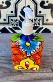 Mexican Talavera Lotion or Soap Dispenser TD025