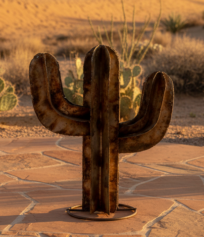 Garden Art Metal Sahuaro Cactus Yard Decor 19" MSCTS002