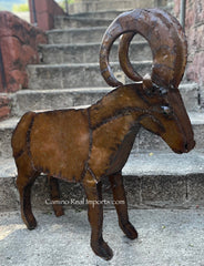 Garden / Yard Art Metal Goat Sculpture Animal Figure 33"