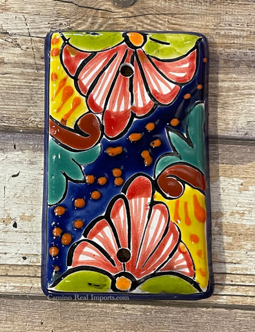 Mexican Talavera Pottery Blank Switch Plate TBSP003