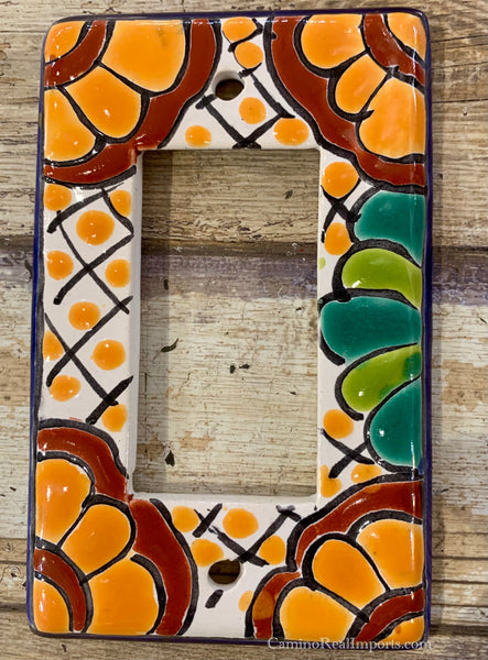 Mexican Talavera Pottery Rocker  Switch Plate TRSP003