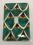 Mexican Talavera Pottery Single Toggle Switch Plate TTSP005