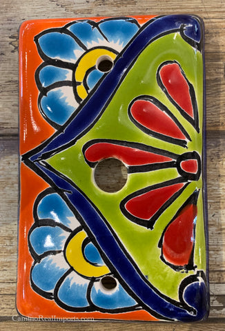 Mexican Talavera Cable Switch Plates TCSP014