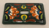 Mexican Talavera Pottery Single Toggle Switch Plate TTSP024