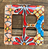 Talavera Pottery Double Switch Plate Outlet and Rocker TROSPDB006