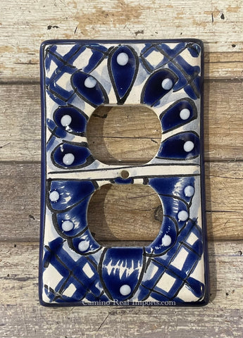 MEXICAN TALAVERA POTTERY OUTLET SWITCH PLATE TDSP025