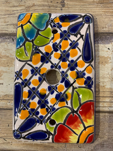 Mexican Talavera Cable Switch Plates TCSP004