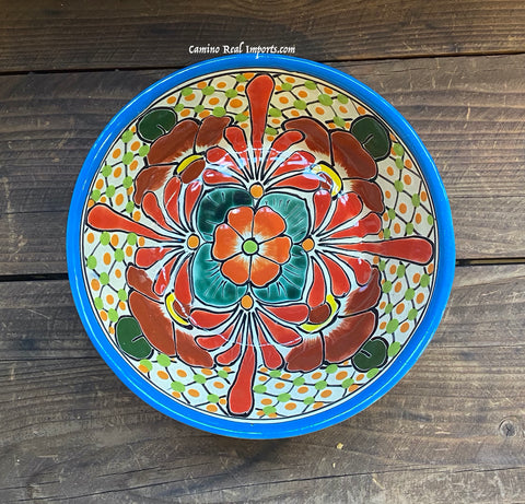 Mexican Talavera Pottery Bowl Plate 7" TPBPZ0019