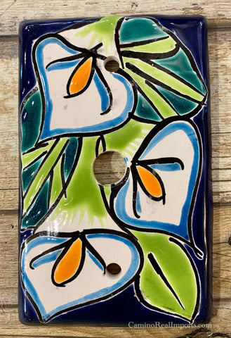 Mexican Talavera Cable Switch Plates TCSP010