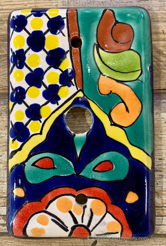 Mexican Talavera Cable Switch Plates TCSP021
