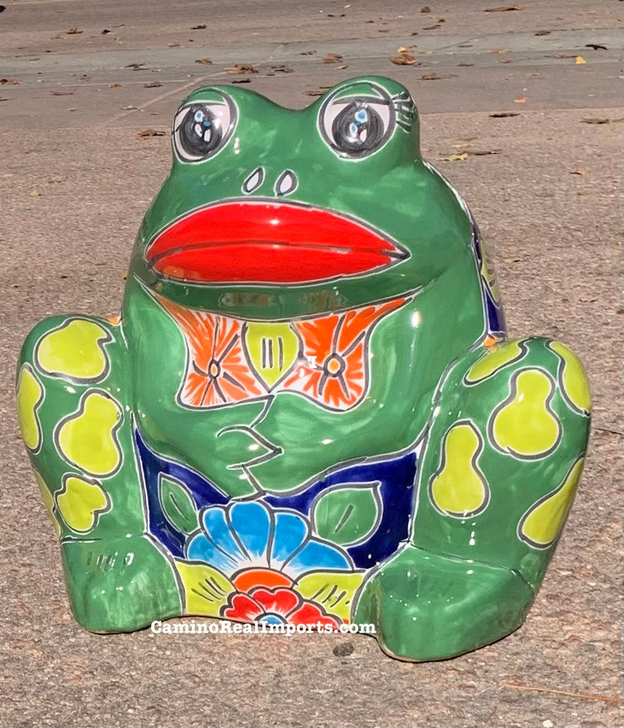 frog planter pot TALAVERA FROG FLOWER POT PLANTER TFP042