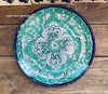 Mexican Wall Hanging Talavera pottery Plate 11" TP11025