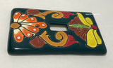 Mexican Talavera Pottery Single Toggle Switch Plate TTSP004