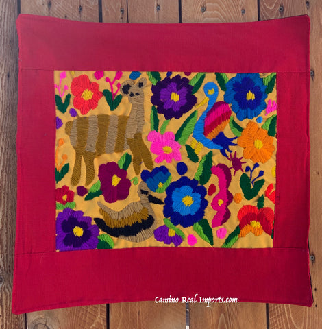 Guatemala Pillow Cover Embroidered On Huipil Pillow Case GCP017