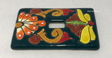 Mexican Talavera Pottery Single Toggle Switch Plate TTSP004