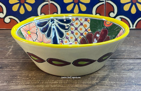 Mexican Talavera Pottery Bowl Plate 7" TPBPZ008
